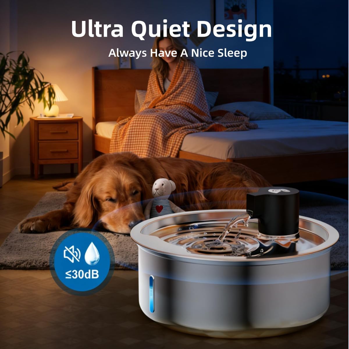 Pawdippity stainless steel fountain with replacement filters
