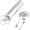 Precise Canada ear wax removal syringe front view showcasing the brass and chrome finish.