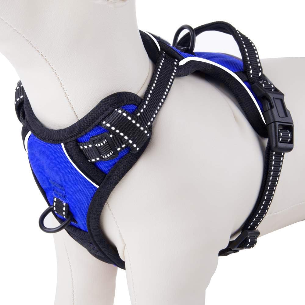 PHOEPET No Pull Dog Harness Medium Reflective Front Clip Vest with Handle, Adjustable 2 Metal Rings 2 Buckles(M, Grey) - Image 11