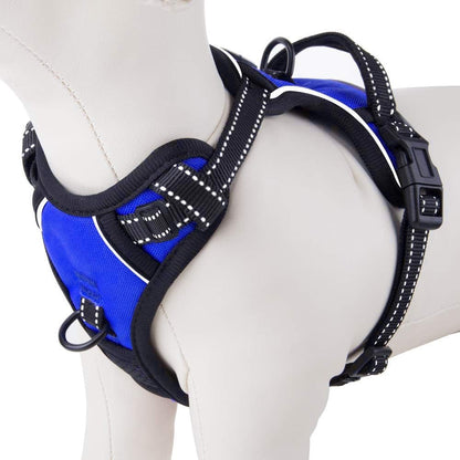PHOEPET No Pull Dog Harness Medium Reflective Front Clip Vest with Handle, Adjustable 2 Metal Rings 2 Buckles(M, Grey) - Image 11