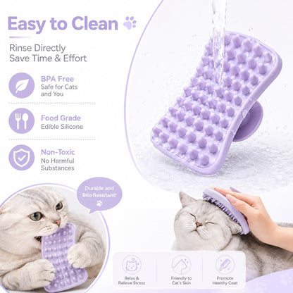 Hank pet brush removing loose fur during bath