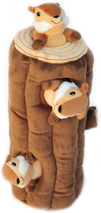 Three individual squeaky chipmunk plush toys from ZippyPaws