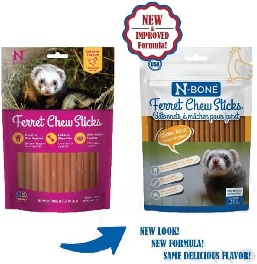 N-Bone chicken flavor ferret treats rear label details