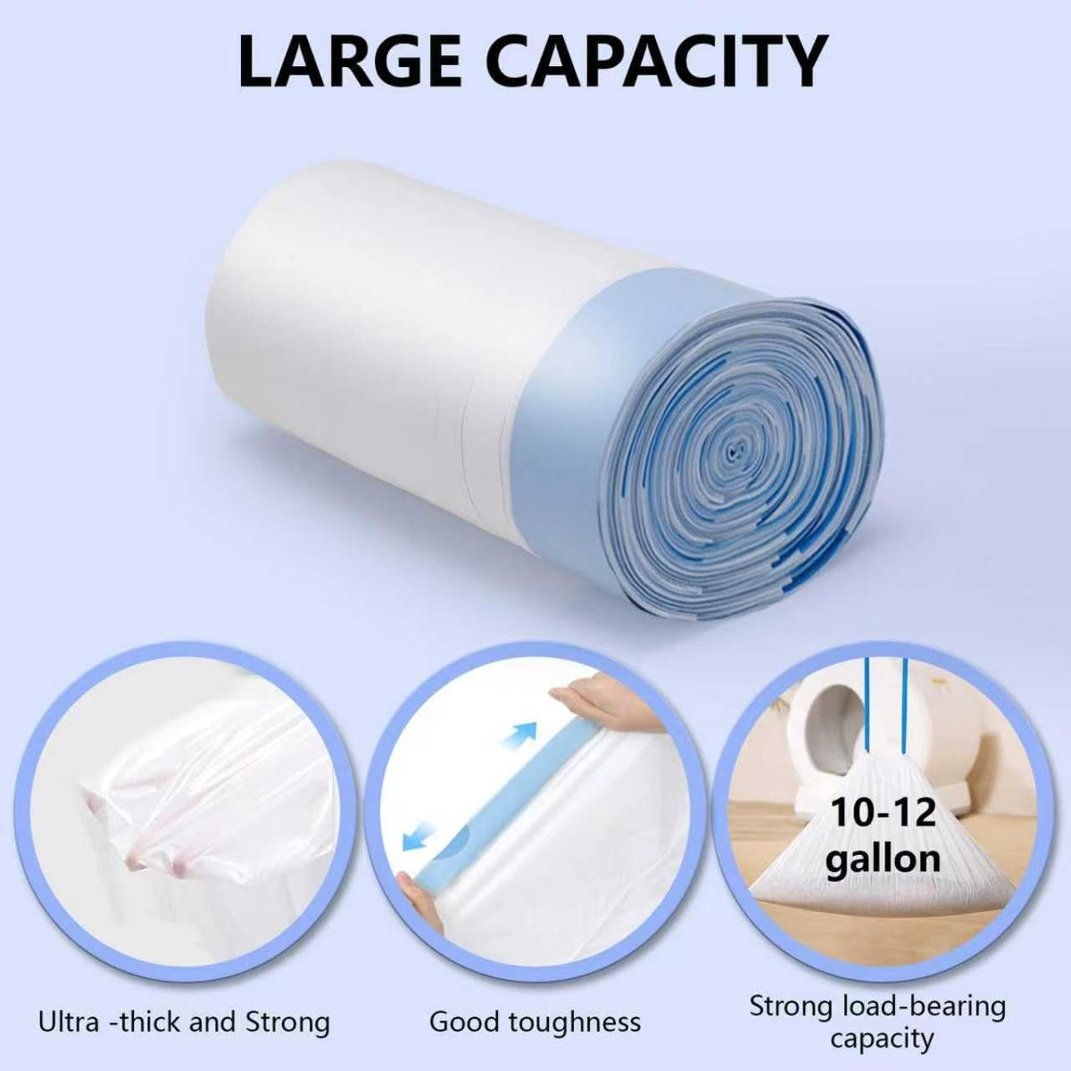 Durable leak proof cat waste liner holding heavy weight securely.