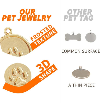 Deep engraved round personalized dog tag illustrating front and back customization areas.