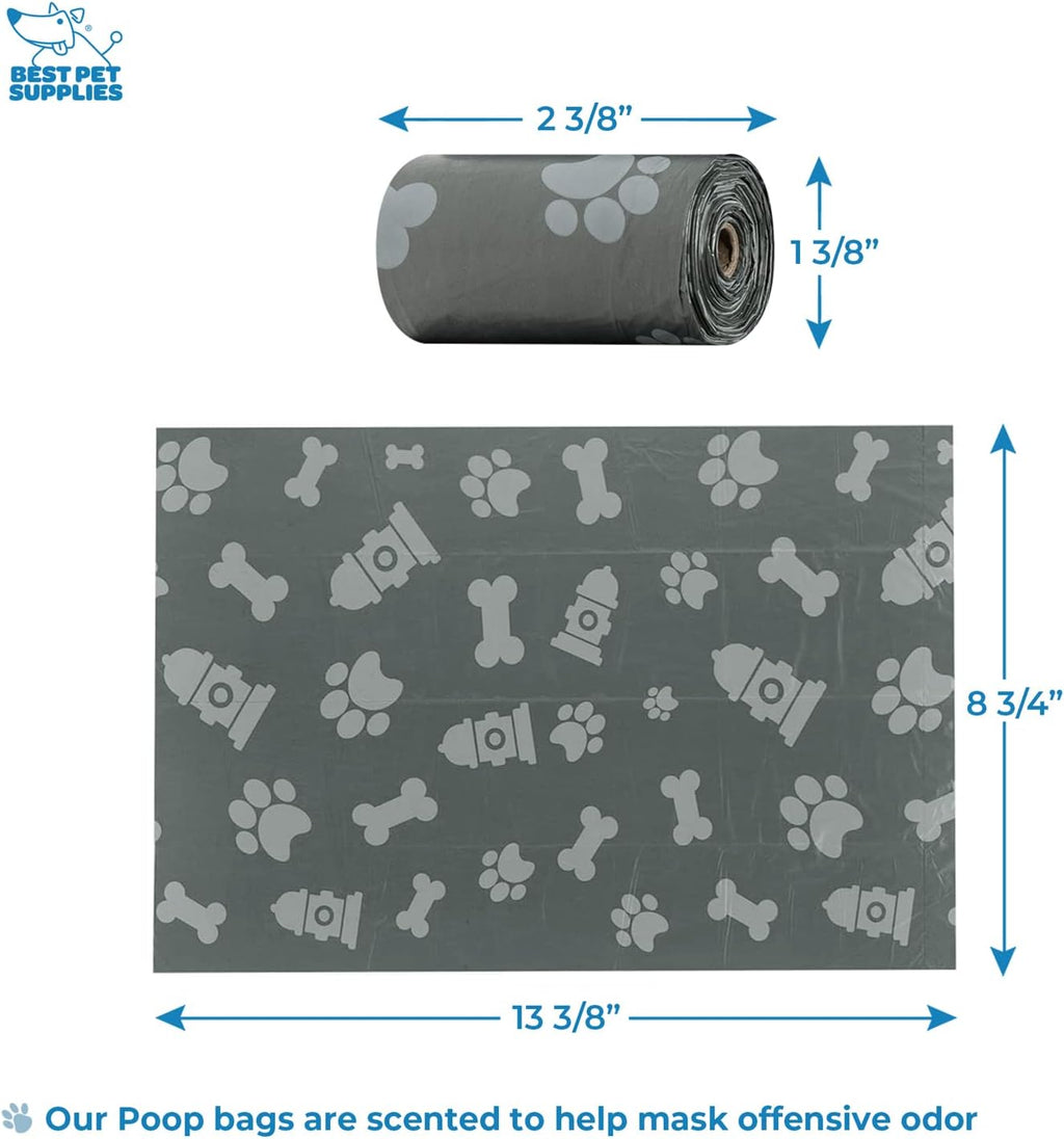 Dog poop bag dispenser capsule showing the scented bag roll refill process.