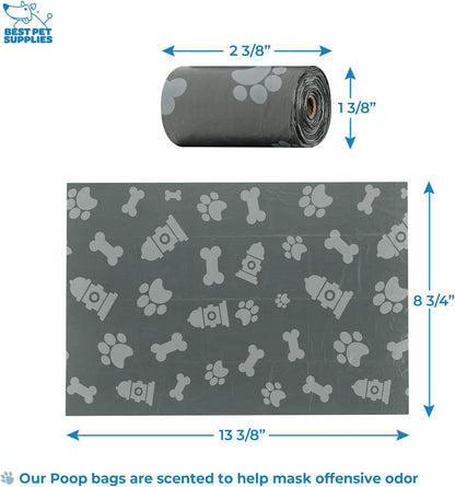 Dog poop bag dispenser capsule showing the scented bag roll refill process.