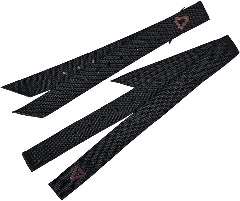 Detailed texture view of the authentic Hilason nylon horse saddle cinch tie strap assembly.
