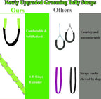 Pet bath restraint band with auxiliary ropes close up