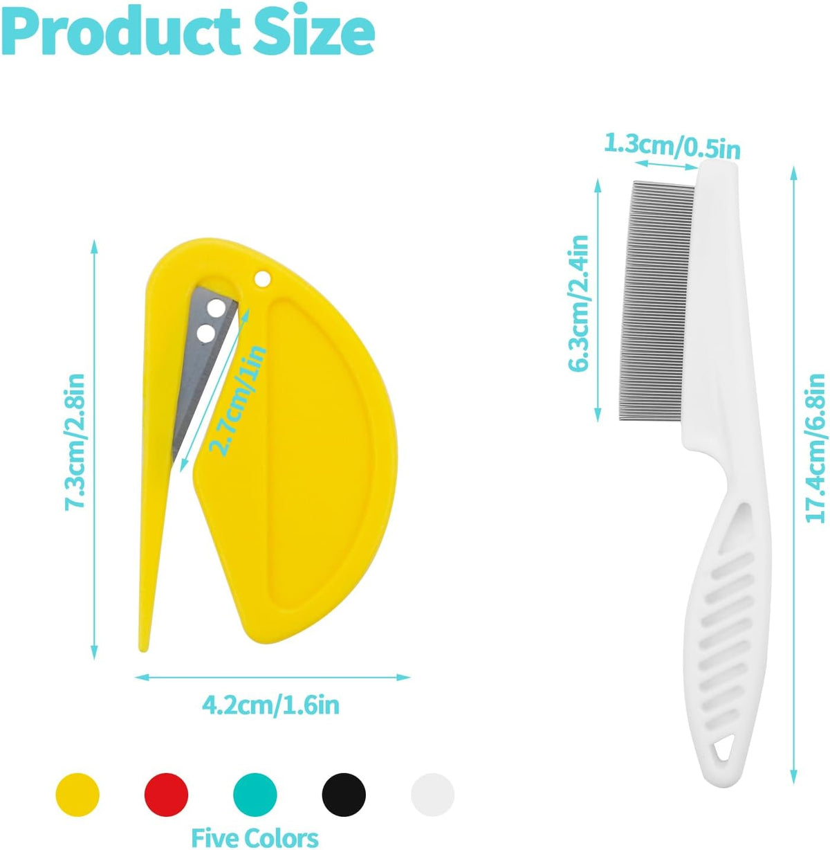 Close up of Aecsze plastic pet grooming comb teeth design