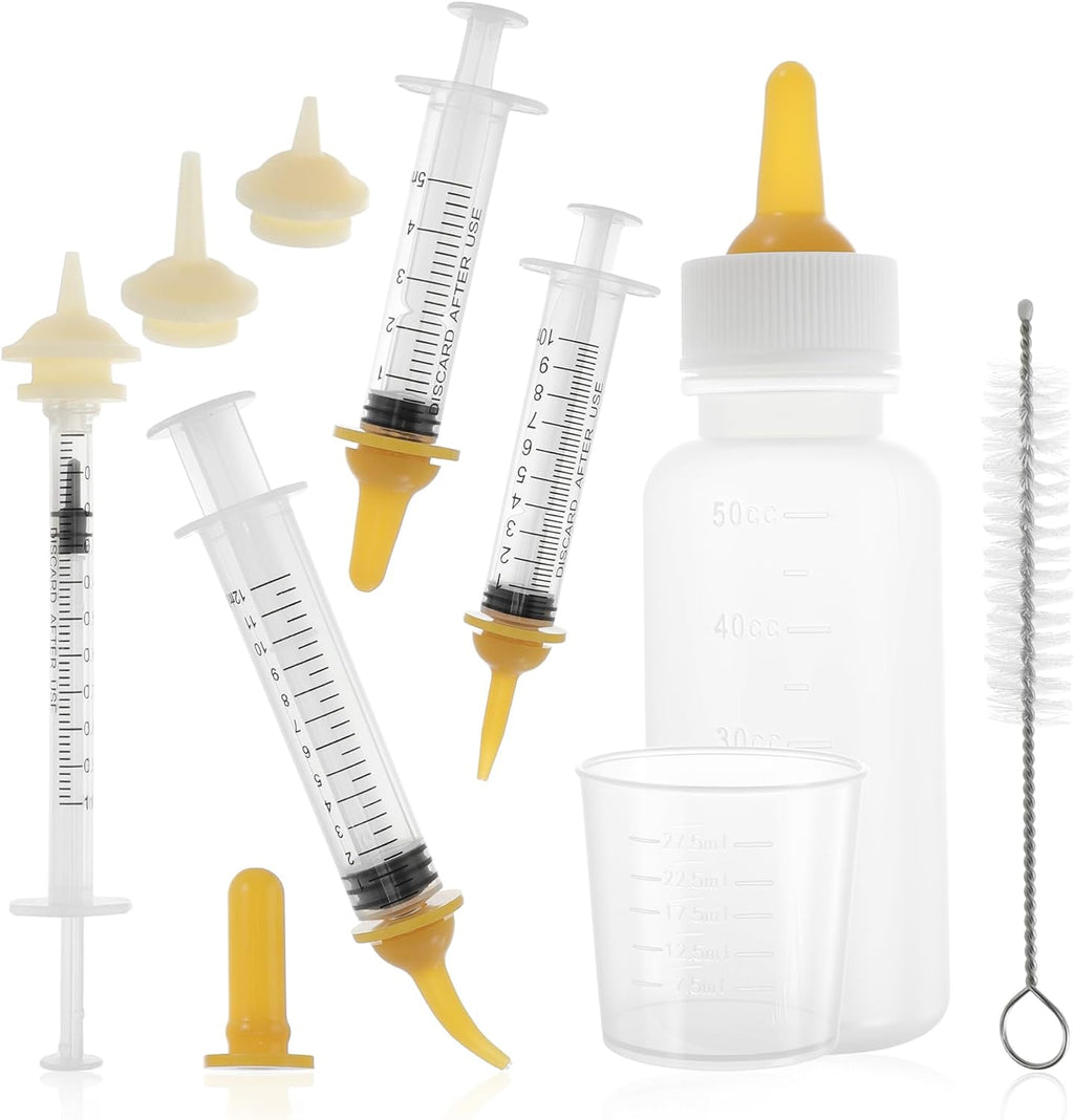 Kitten Bottle Feeding Kit, Easy-to-Use Kitten Feeding Set, Complete Care Solution for Feeding, Apricot, 1 Set - Image 9