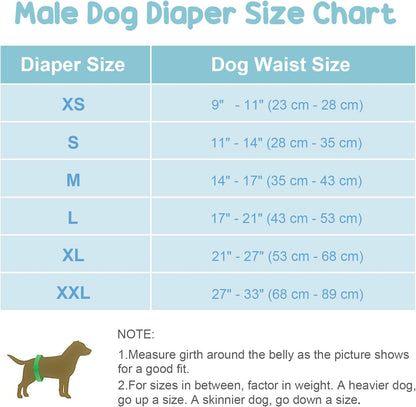 Avont boy doggie pee wraps with detachable suspenders