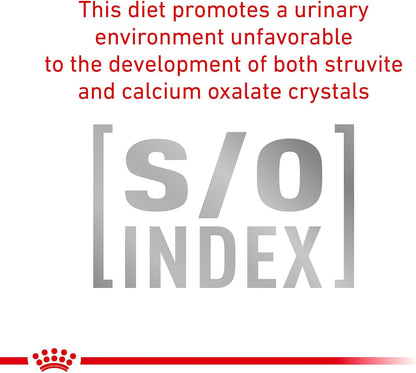 Royal Canin Veterinary Diet adult dog food for urinary tract health back label