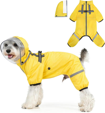 BEAUTYZOO dog raincoat front view on small puppy