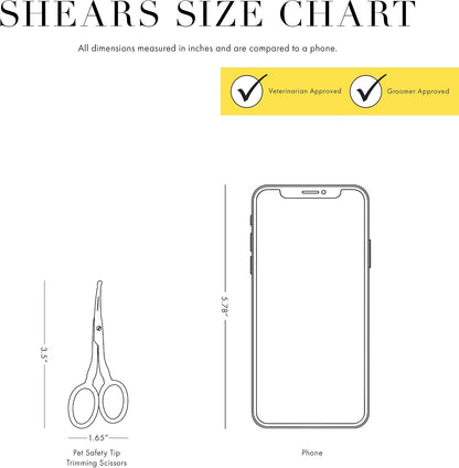 Tweezerman Pet Grooming Scissors, Stainless Steel Rounded Tip Trimming Shears for Dogs and Cats - Image 9