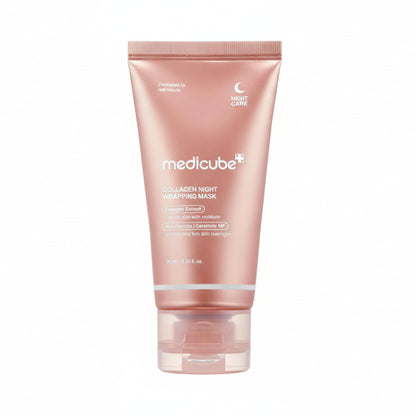 Medicube Collagen Overnight Wrapping Peel Off Facial Mask tube front view