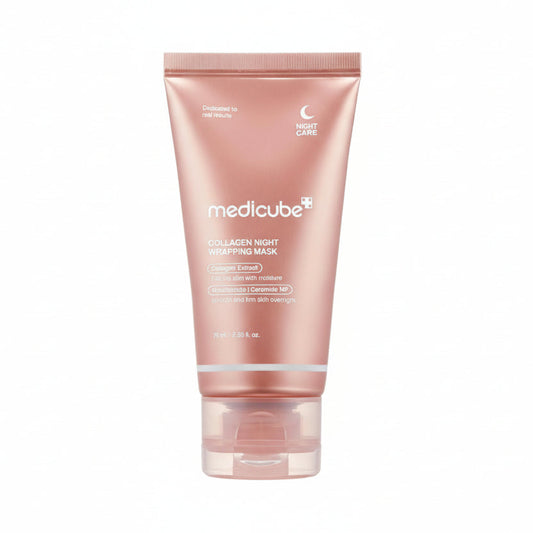 Medicube Collagen Overnight Wrapping Peel Off Facial Mask tube front view