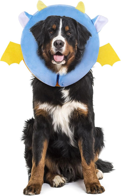 IEUUMLER Inflatable Recovery Dog Collar, Protective Donut Cone, Adjustable Soft Collar for Dog and Cat After Surgery Prevent from Biting & Scratching EU002 - Brown Lion L - Image 11