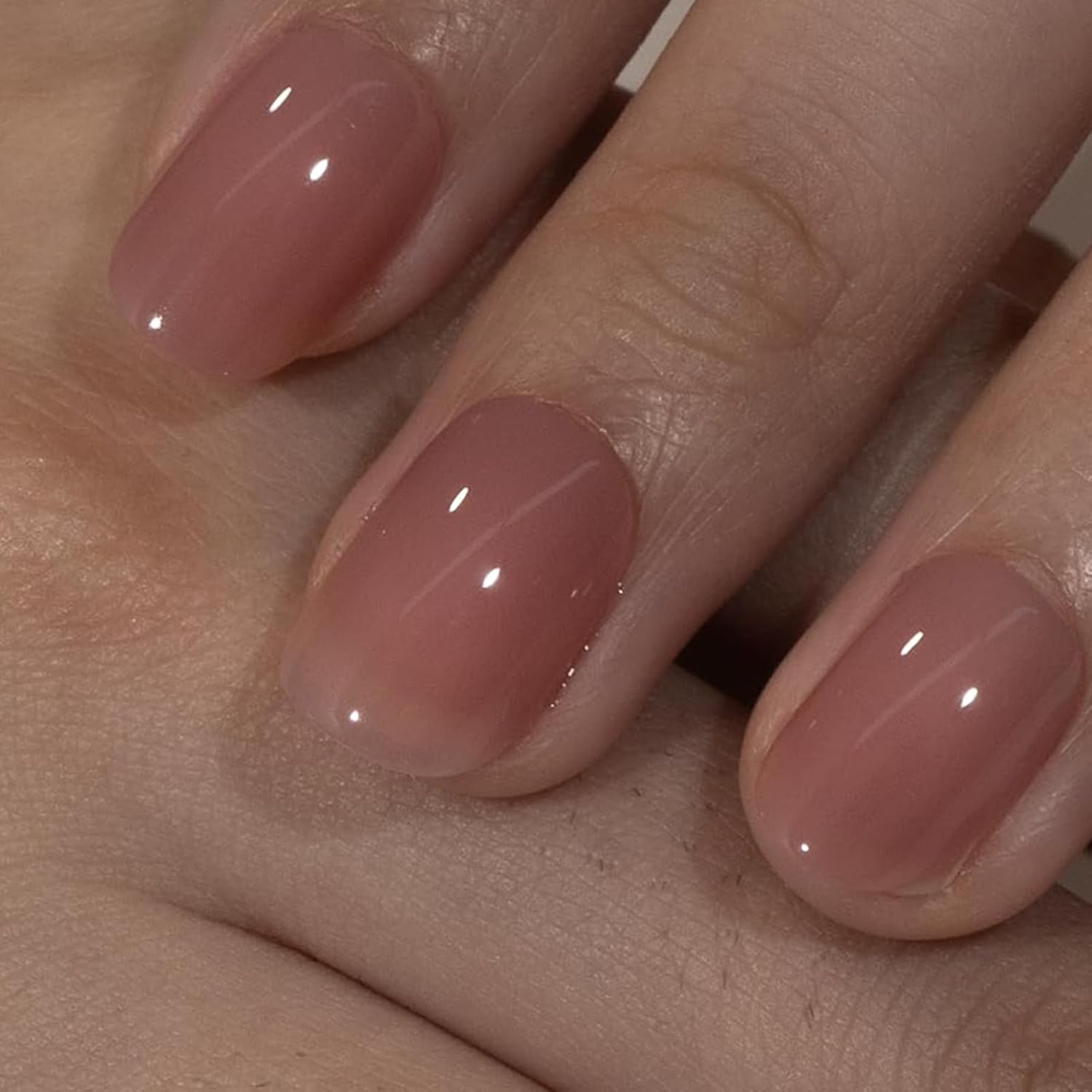 Curvlife soft gel extra short press on nails front view
