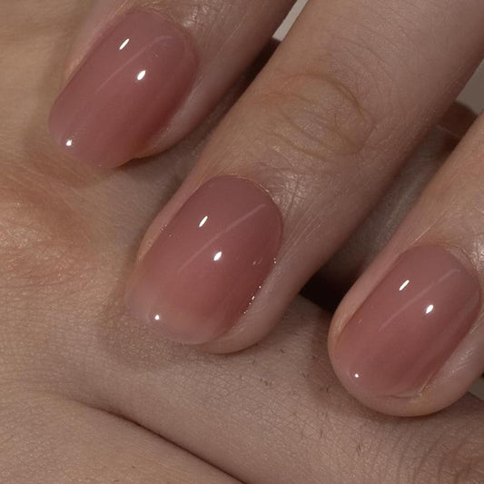 Curvlife soft gel extra short press on nails front view