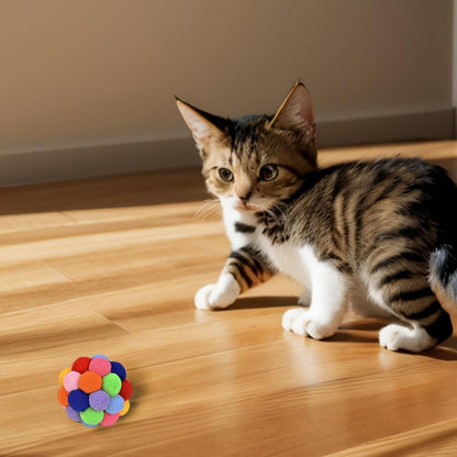 Thxutm imported pet plush balls bundle display for cat lovers