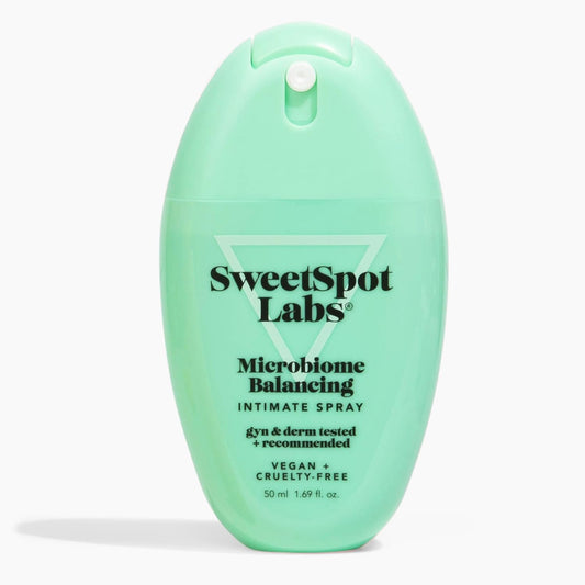 SweetSpot Labs Microbiome Balancing Feminine Spray front view for intimate odor control.