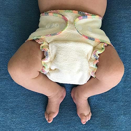 Ecoable cloth diaper showing internal absorbent cotton hemp inserts