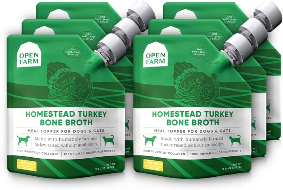 USA imported Open Farm collagen rich beef broth for pet joint health nutrition