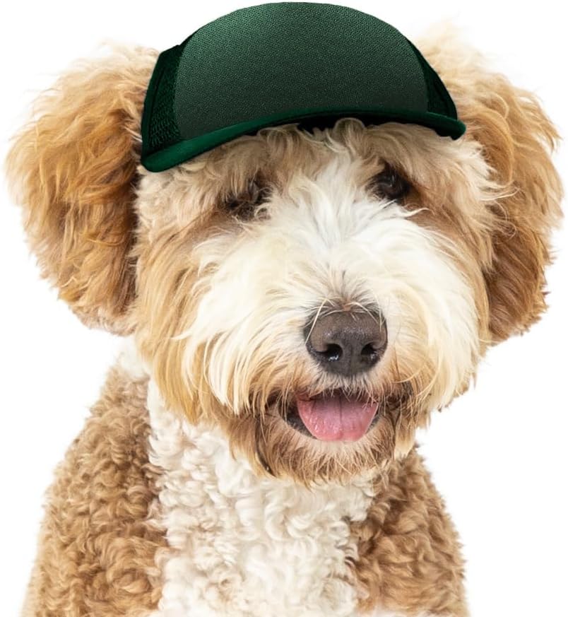DIY PupLid Trucker Hats (Cranberry, Large) - Customizable Dog Hat, Blank Canvas for Personalized Design, Adjustable, Premium Stylish Sun Protection - Image 9