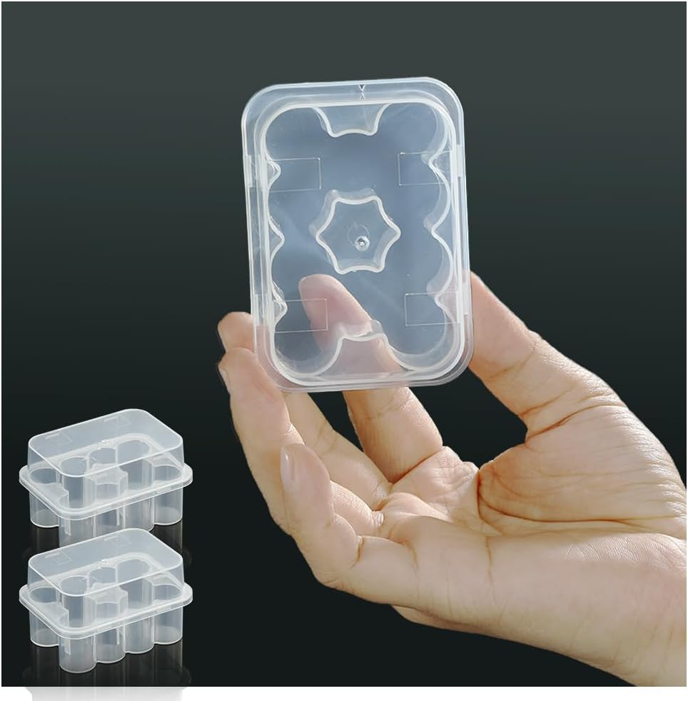 BCDHAMATE peptide case for fridge front view showing semi-transparent dual storage boxes.