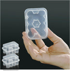 BCDHAMATE peptide case for fridge front view showing semi-transparent dual storage boxes.