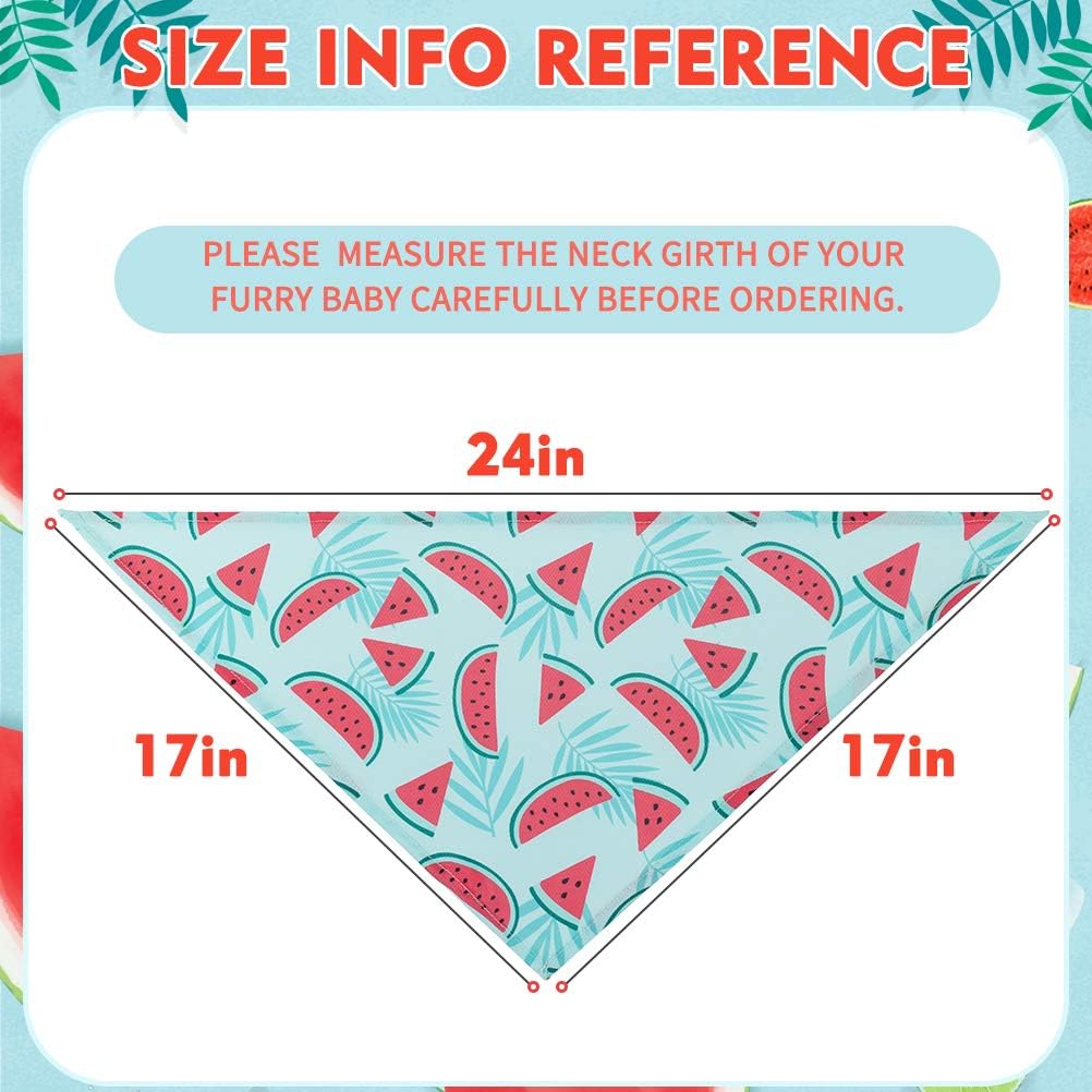 EXPAWLORER pet summer triangle scarfs watermelon and pineapple designs