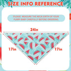 EXPAWLORER pet summer triangle scarfs watermelon and pineapple designs