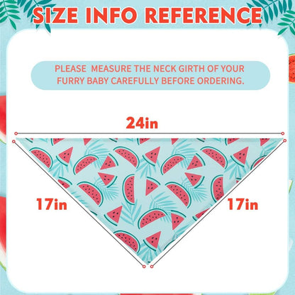 EXPAWLORER pet summer triangle scarfs watermelon and pineapple designs