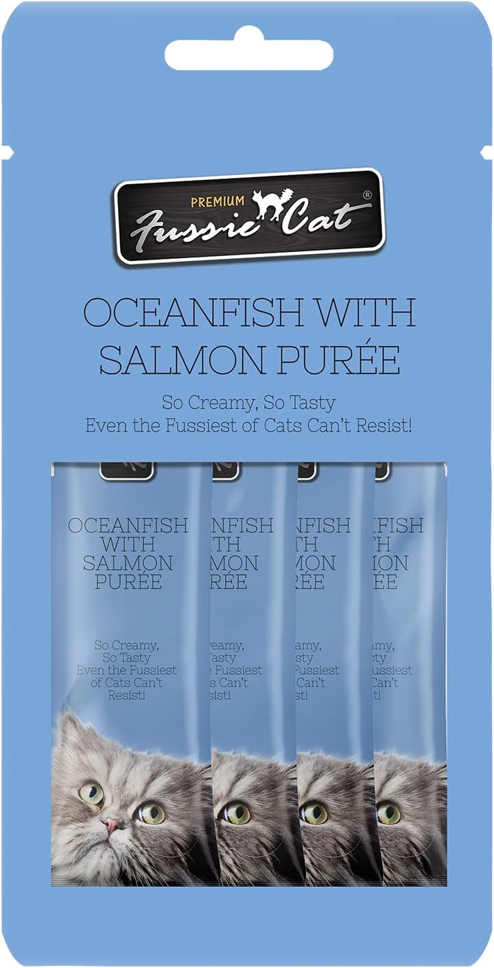 Fussie Cat Tuna with Ocean Fish Puree, lickable cat Treats, 0.5oz Pouch Pack of 4 - Image 11