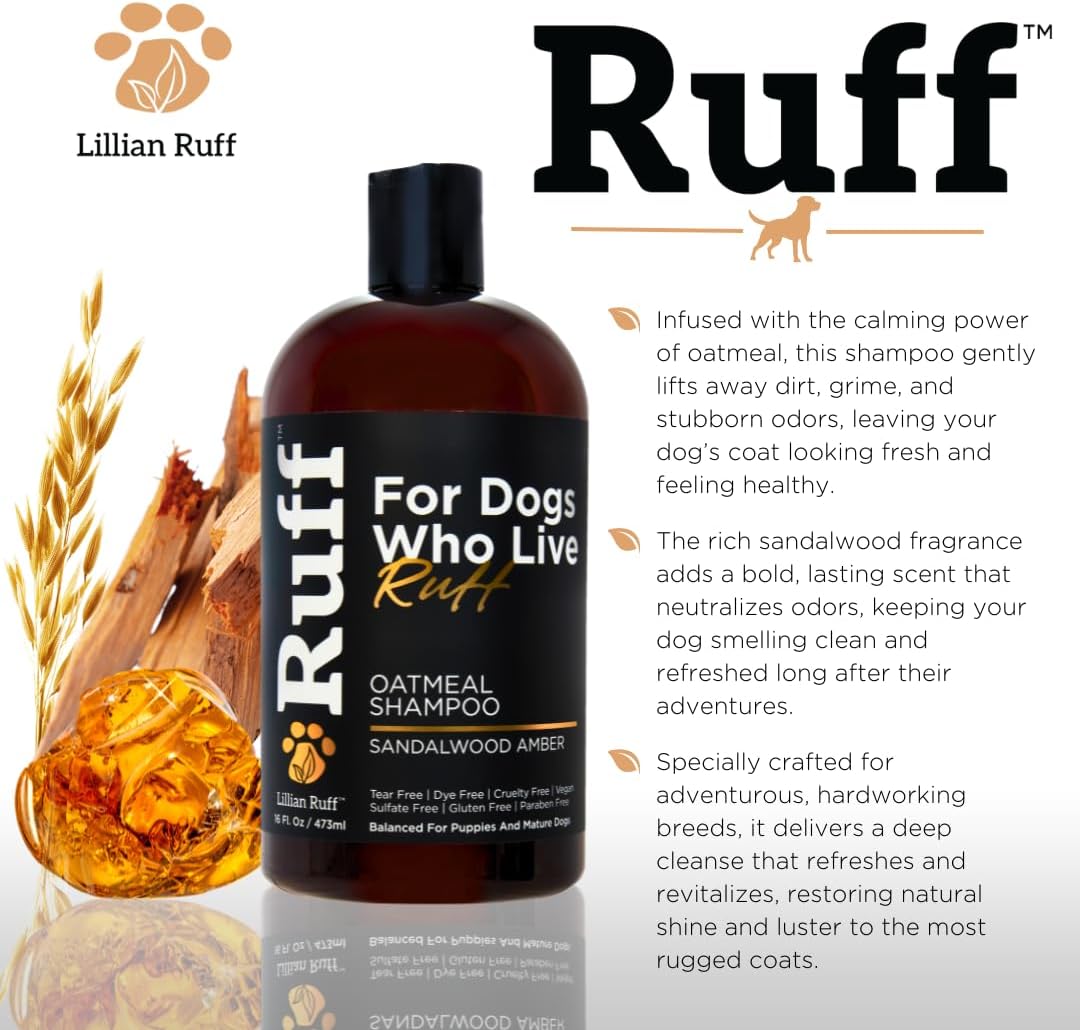 Lillian Ruff PRO Formula soothing pet wash bottle close up for hot spots treatment