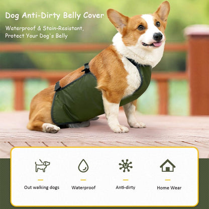 Occupiedpet large breed dog belly wrap in dark green color layout