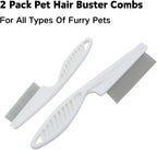 Awhao tear stain remover comb set resting on a clean surface to illustrate its compact size.