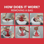 Red Rocket heavy duty eight liter cat litter trash replacement bags box graphics.