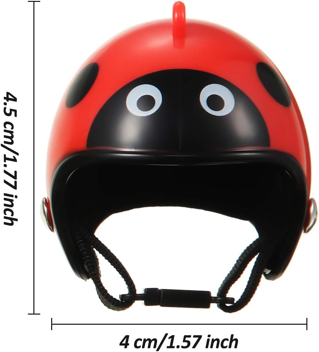 Adjustable elastic strap detail on Skylety chicken safety hat for small poultry.