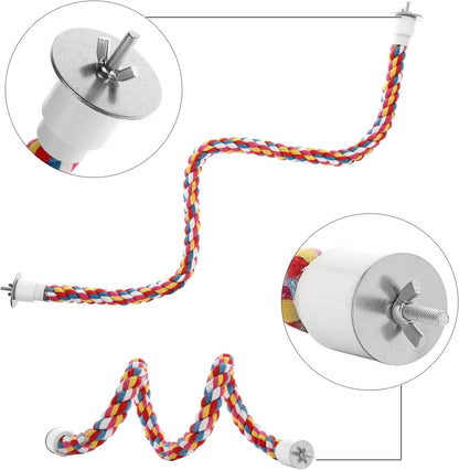 Close-up view of the non-toxic cotton rope texture and steel core