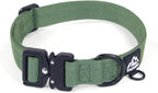 Close up of Tacwild dog collar metal quick release buckle