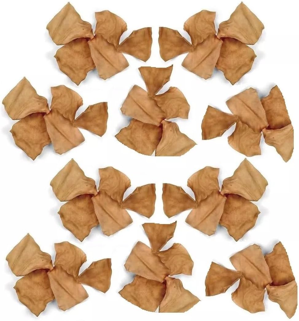 Long lasting rawhide chips for dog dental plaque control