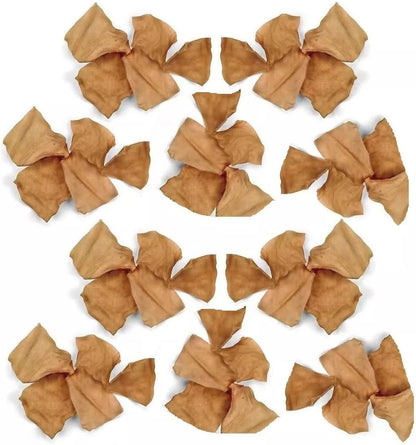Long lasting rawhide chips for dog dental plaque control