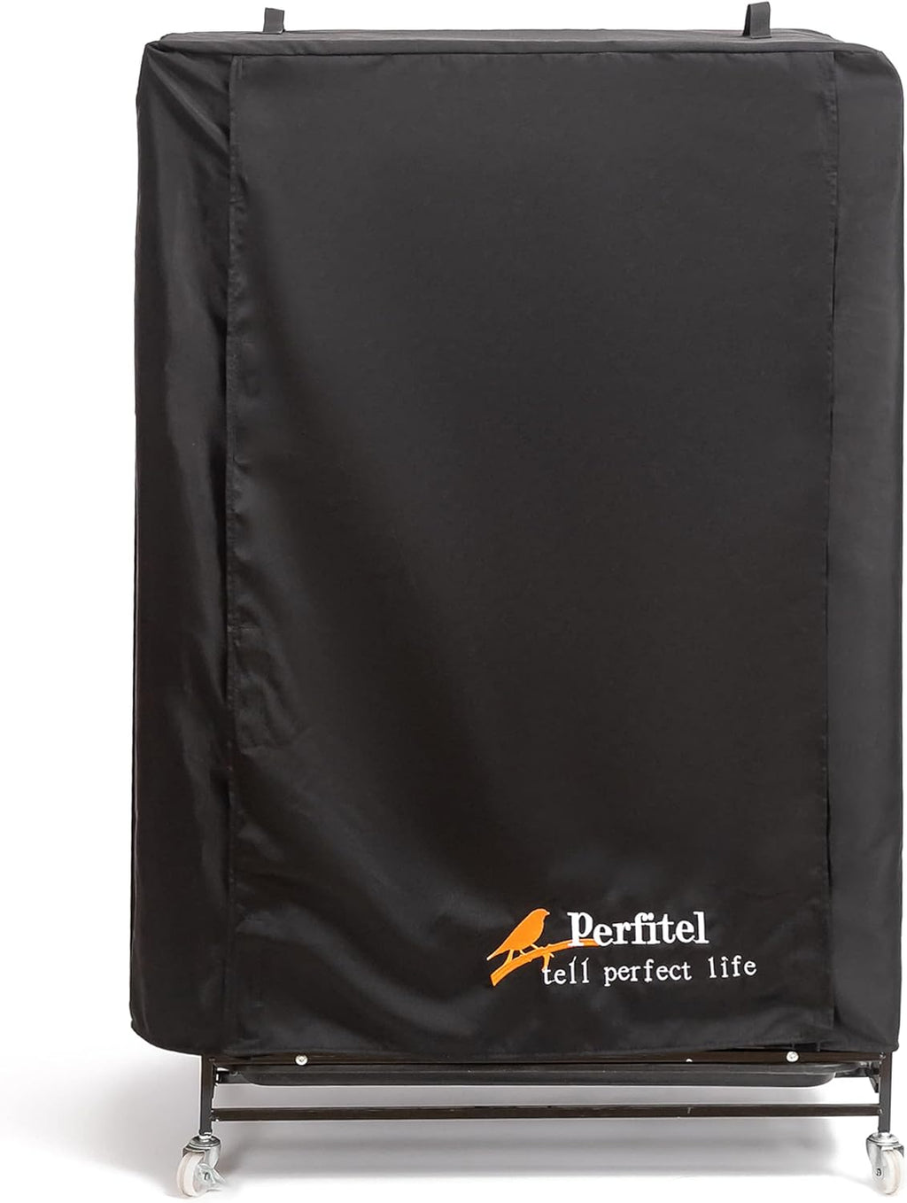 Top view of Perfitel bird cage cover showing handle placement