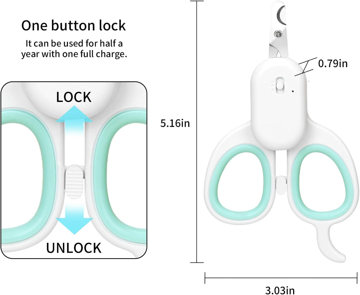 Cat Nail Clipper with LED Light, Safe & Precise for Cats & Kittens - Image 6