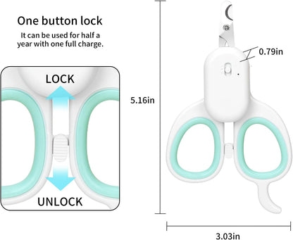 Pakeway nail trimmer with child-proof safety lock engaged