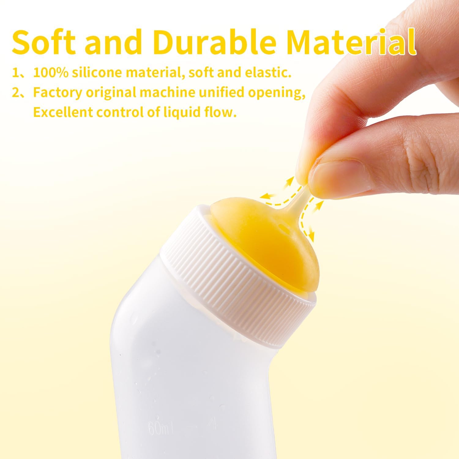 Handheld view of the small size pet feeding bottle showcasing its compact design for small animals.