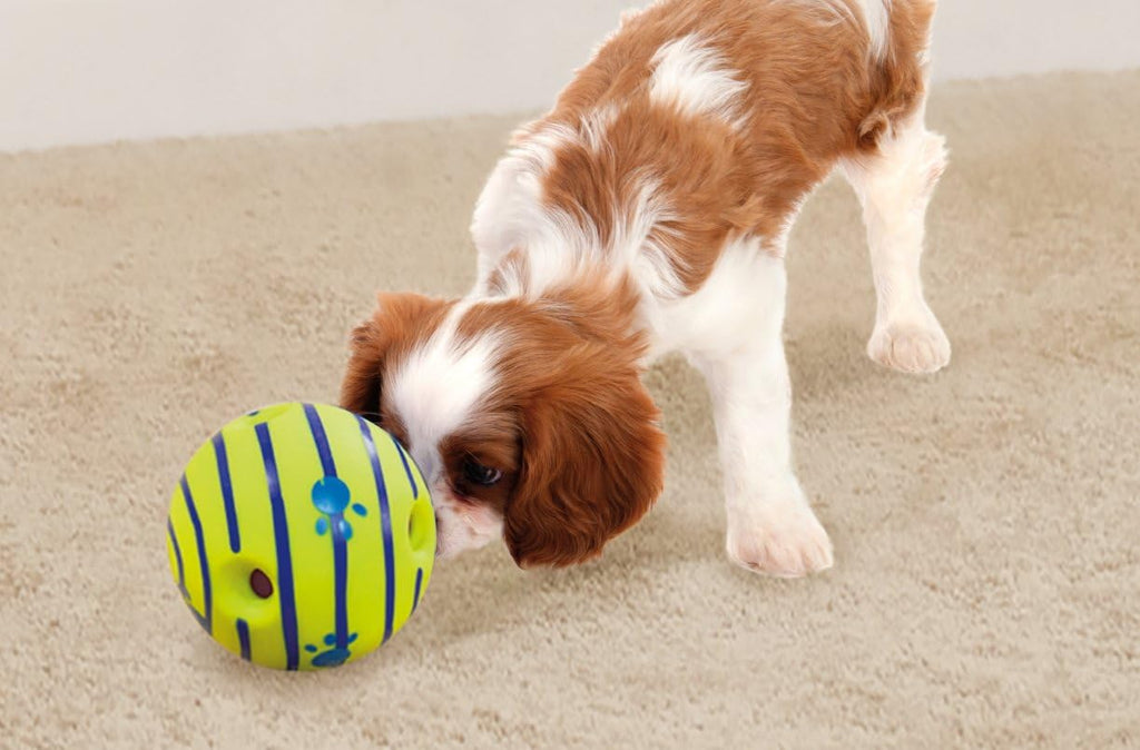 Wobble Wag Giggle Ball with clutch pockets for dog play