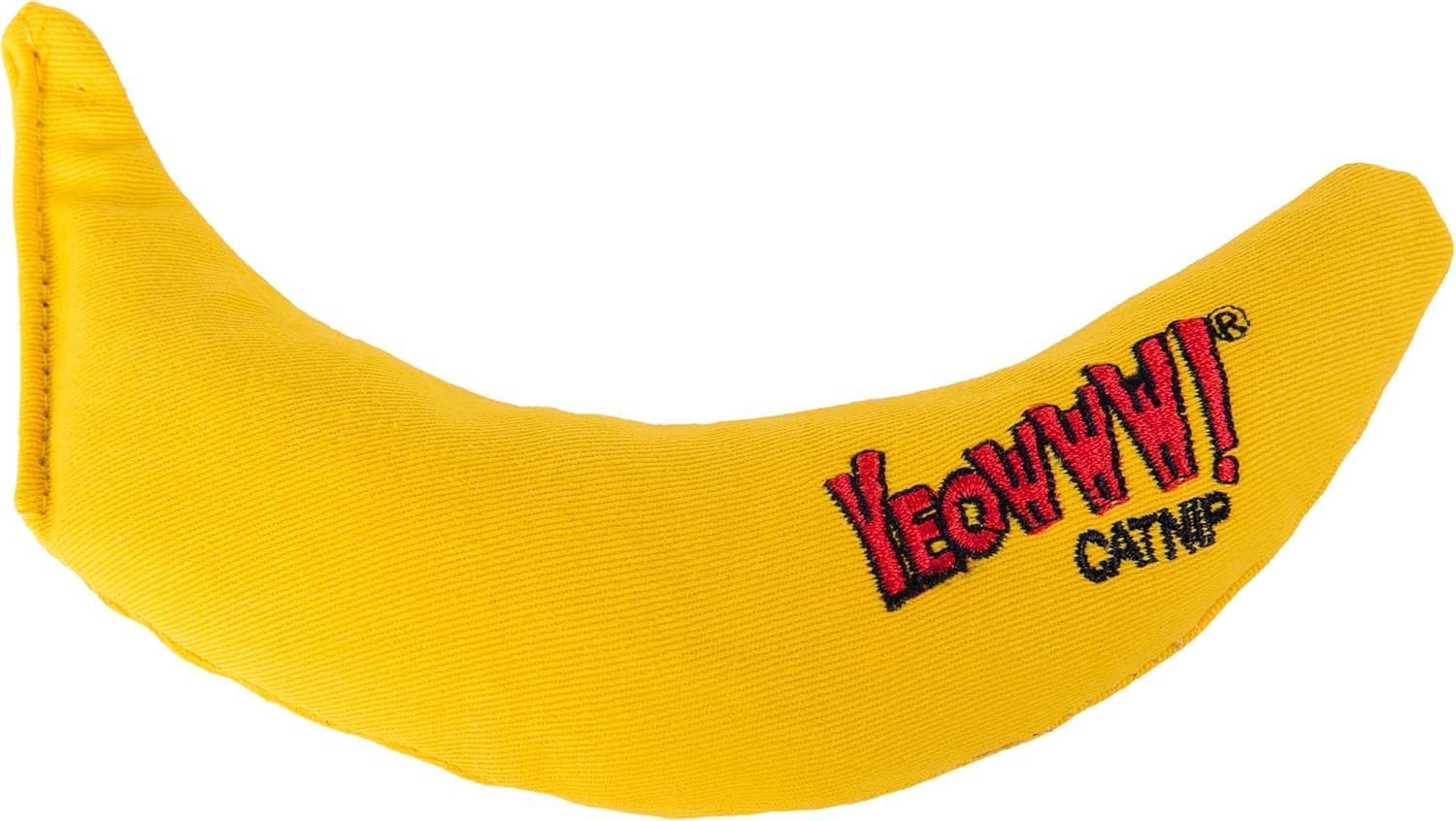 Close up of Yeowww! banana cat toy texture